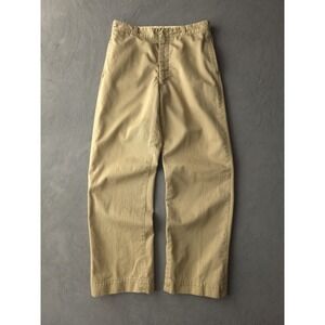 Vintage 1970s US Army Vietnam War Era Khaki Cotton Utility Pants Straight Leg 31